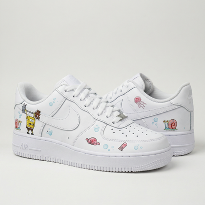 SpongeBob Cartoon Baby Pink Blue Custom Air Force 1