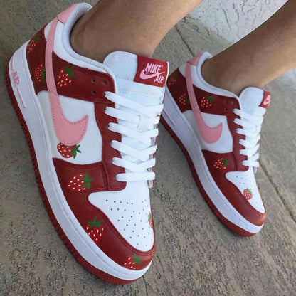 Strawberries Red Baby Pink Custom Air Force 1