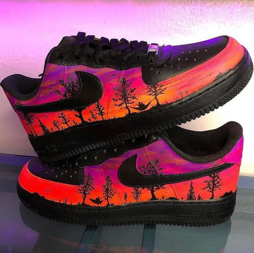 Sunset Landscape Black Pink Custom Air Force 1