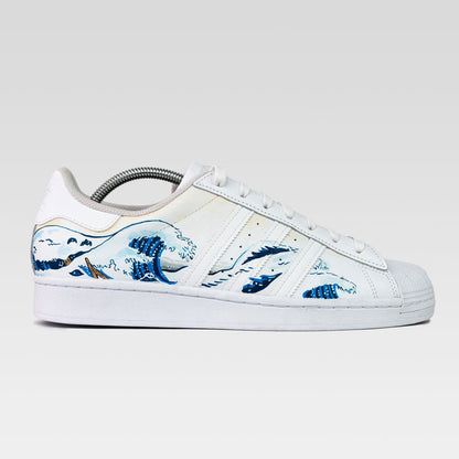 Graffiti Hand Drawing Wave Custom Adidas Samba