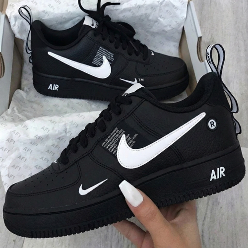Textured Black and White Custom Air Force 1
