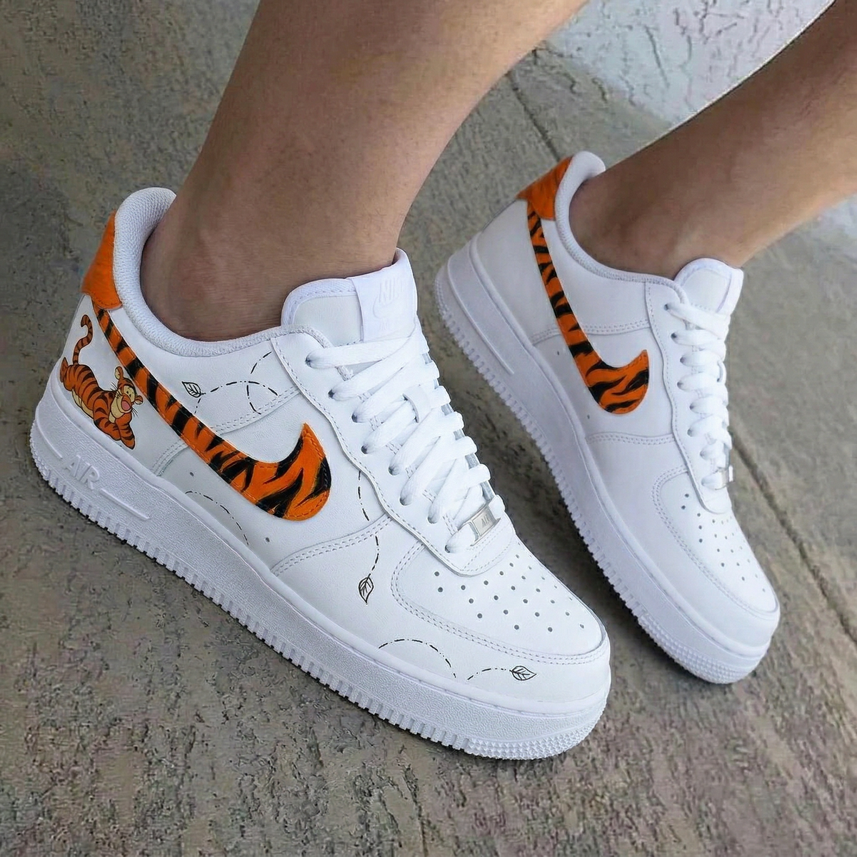 Tigger Tiger Orange Custom Air Force 1