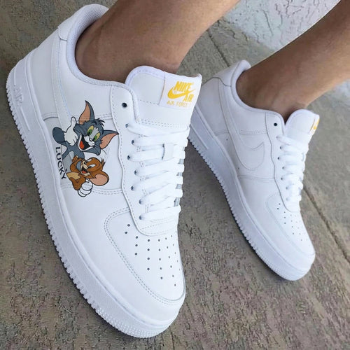 Tom And Jerry Gray Brown Custom Air Force 1