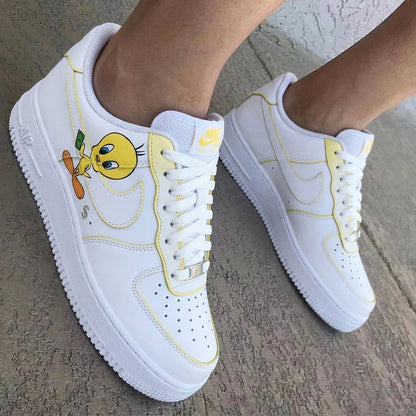 Tweety Bird Cartoon Yellow Custom Air Force 1