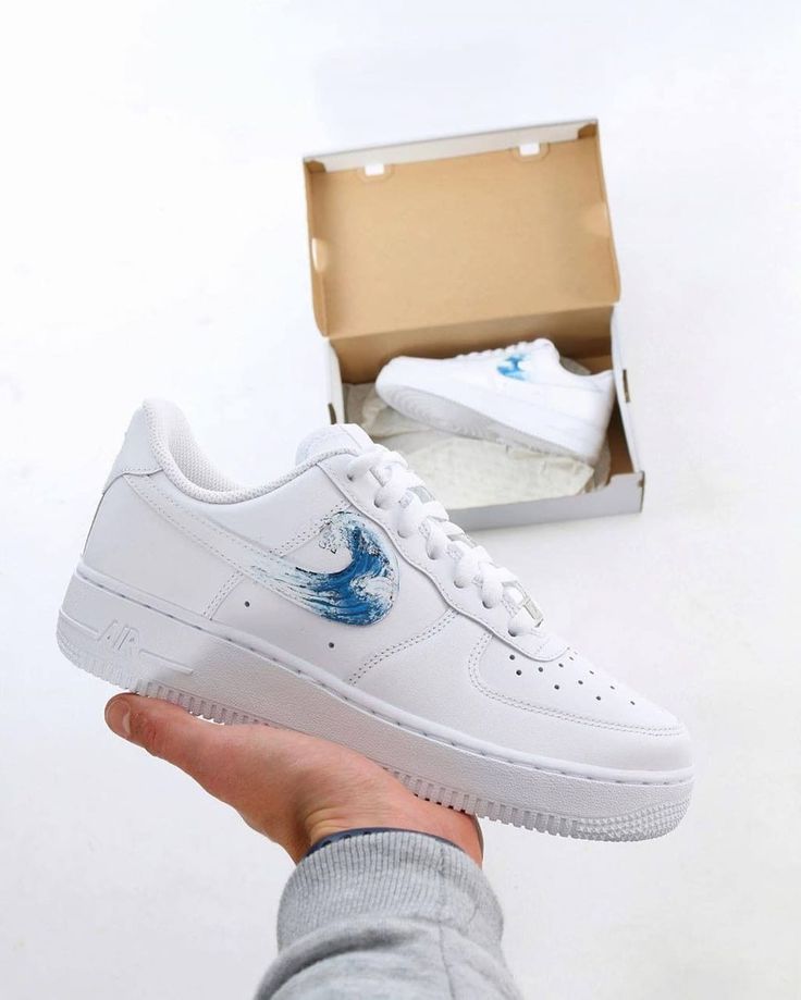 Wave Design White Custom Air Force 1
